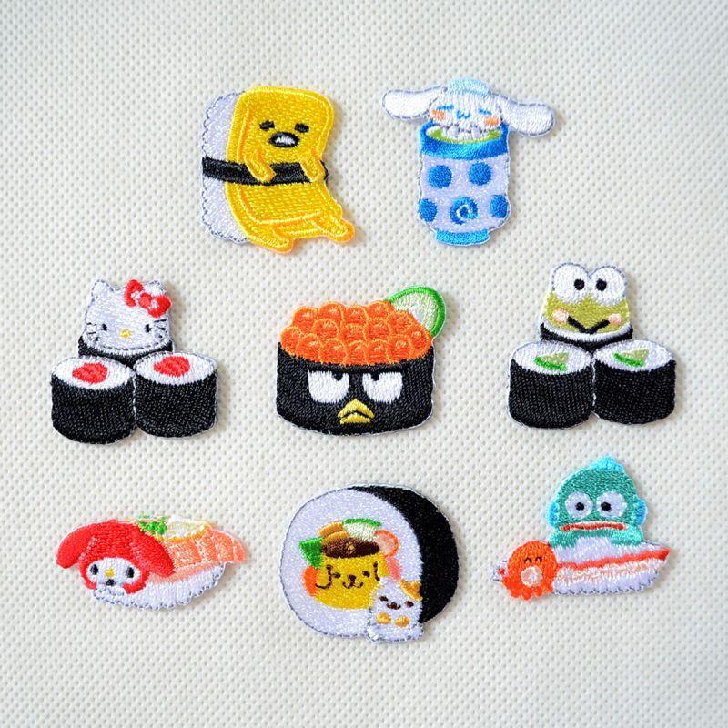 sanrio（サンリオ） ワッペン アイロン おしゃれ 刺繍 ワッペン お寿司