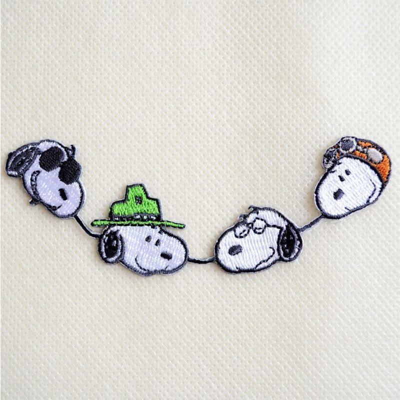 SNOOPY（スヌーピー） ワッペン 刺繍 アイロン ラインワッペン 変身