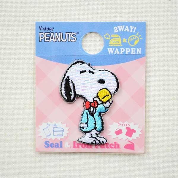 SNOOPY（スヌーピー） ワッペン 刺繍 アイロン コーヒー ブレイク
