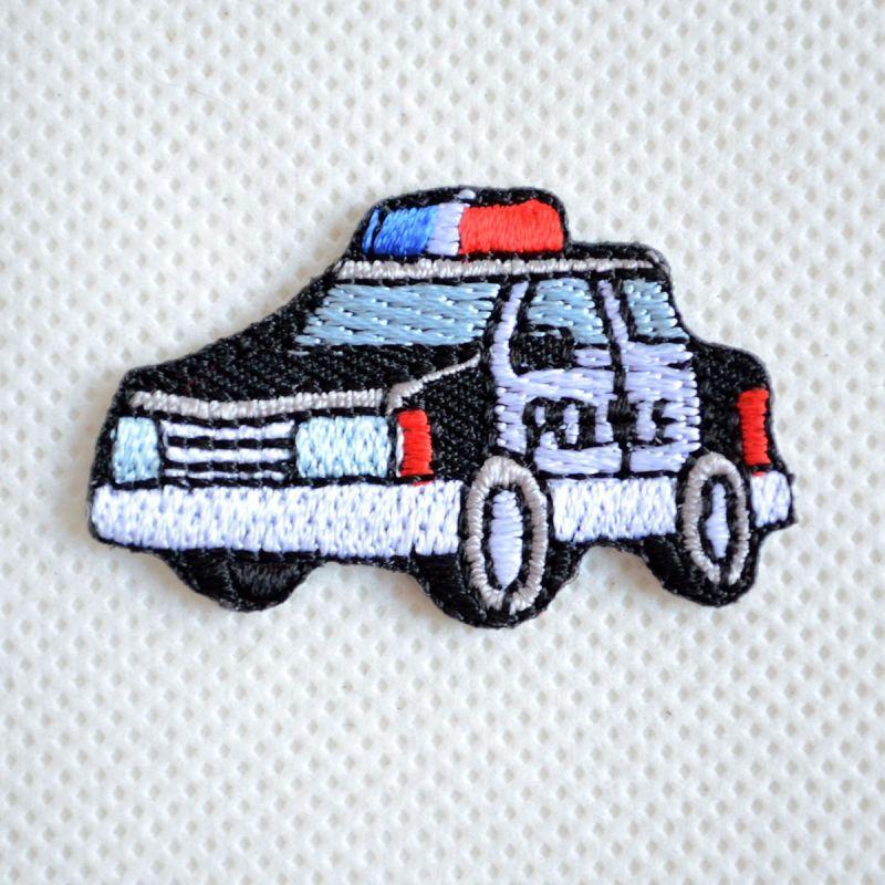 ワッペン アイロン おしゃれ 刺繍 パトカー 名前 作り方 SIRI-004 