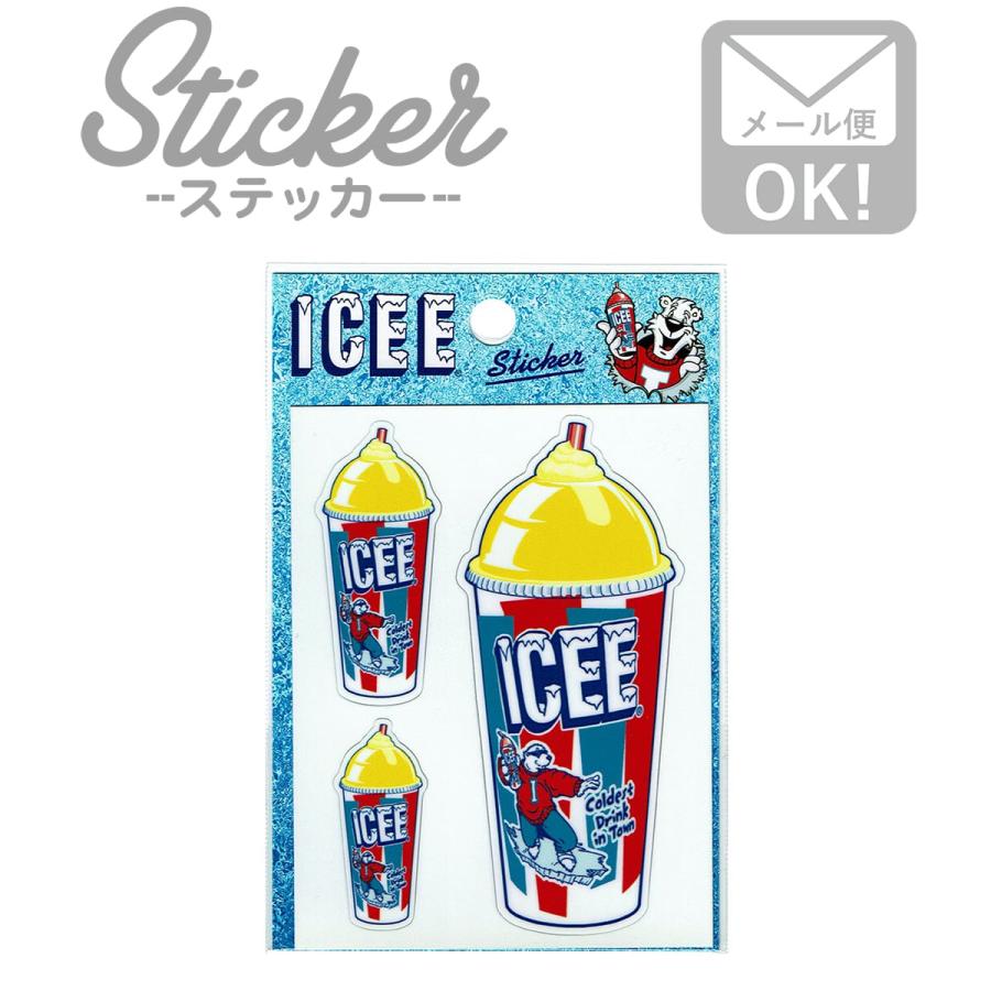 ワッペン アイロン おしゃれ 刺繍 ステッカー/シール ICEE CUP(イエロー) アメリカン ジュース フローズン YELLOW ...
