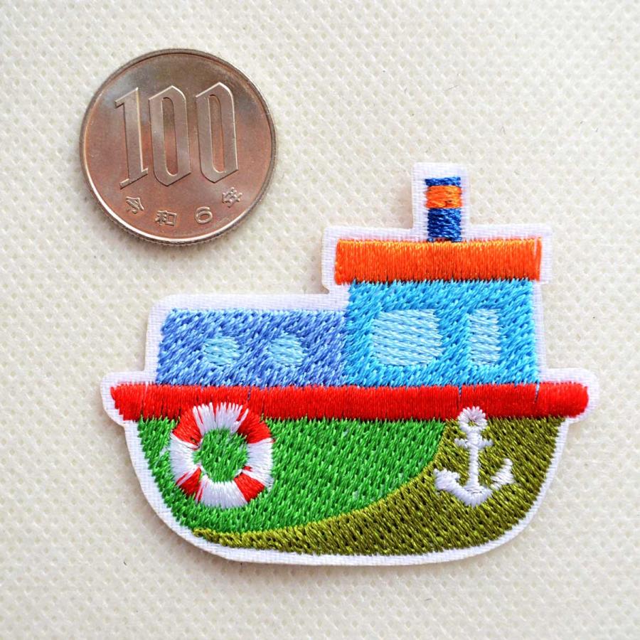 刺繍 ワッペン 船モチーフ ヨット・クルーザー・マリンデザイン TE-024