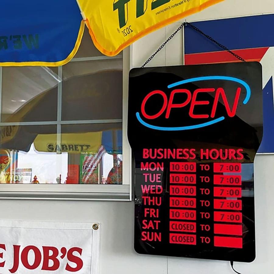 ワッペン アイロン おしゃれ 刺繍 OPEN-CLOSED かっこいい 看板