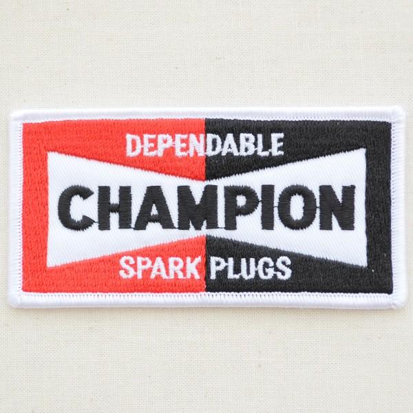 Champion（チャンピオン） ワッペン ロゴ (スパークプラグス) アイロン