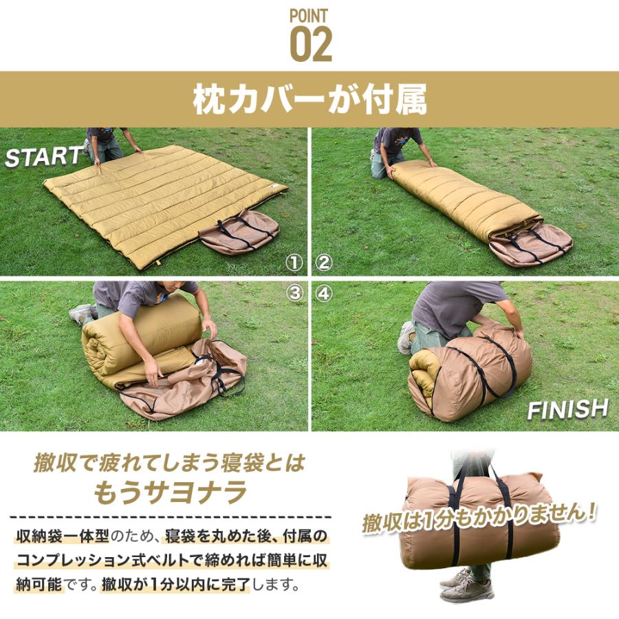 WAQ(アウトドア) WAQ DD SLEEPINGBAG ファミリー用【一年保証 WAQ(アウトドア) WAQ DD SLEEPINGBAG ファミリー用【一年保証