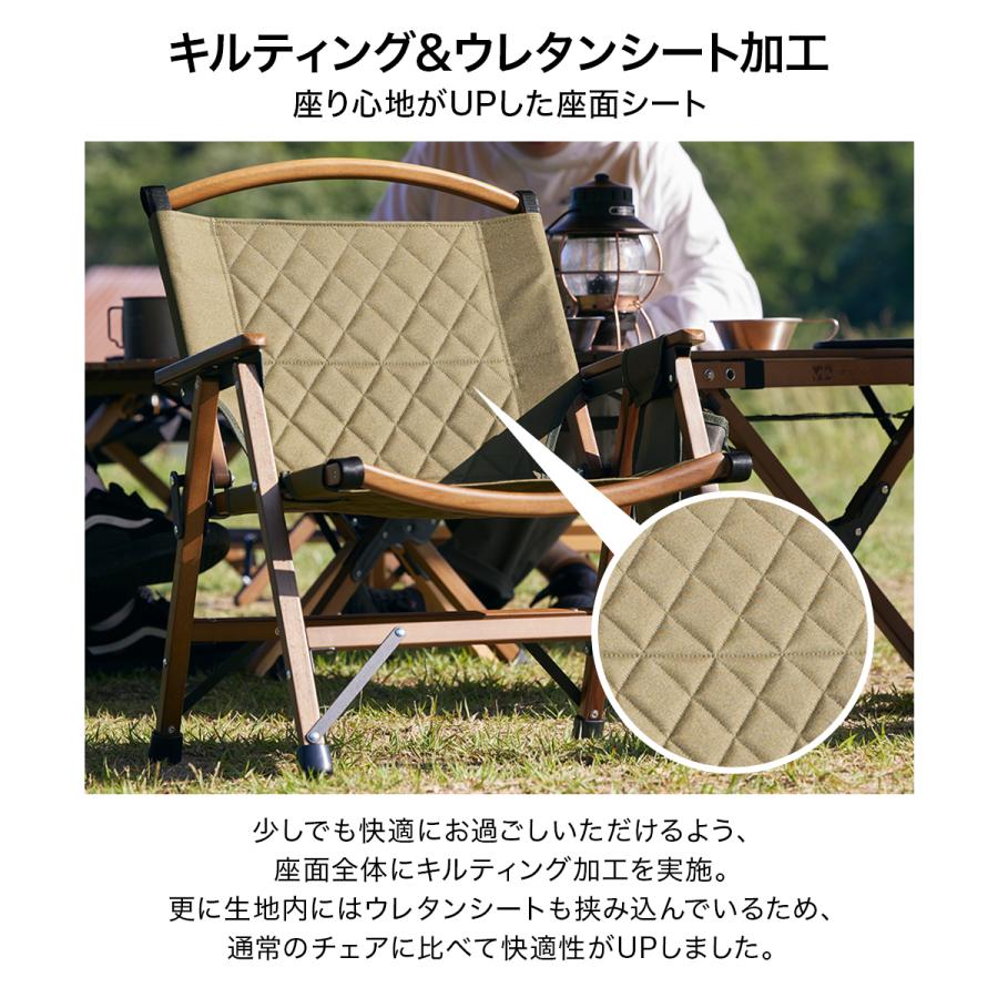 WAQ Folding Wood Chair【2個セット】 フォールディングウッドチェア 折りたたみチェア ウッドチェア コンパクトチェア WAQ-FWC1｜waqoutdoor｜10