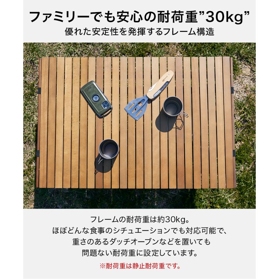 WAQ Folding Wood Table フォールディングウッドテーブル キャンプテーブル 木製テーブル 折りたたみテーブル ウッドテーブル WAQ-FWT1｜waqoutdoor｜05