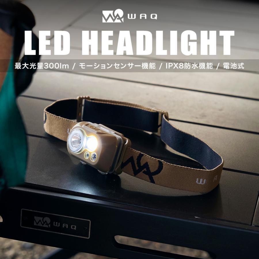 WAQ(アウトドア) WAQ LED ヘッドライト 明るい 300ルーメン WAQ(アウトドア) WAQ LED ヘッドライト 明るい 300ルーメン