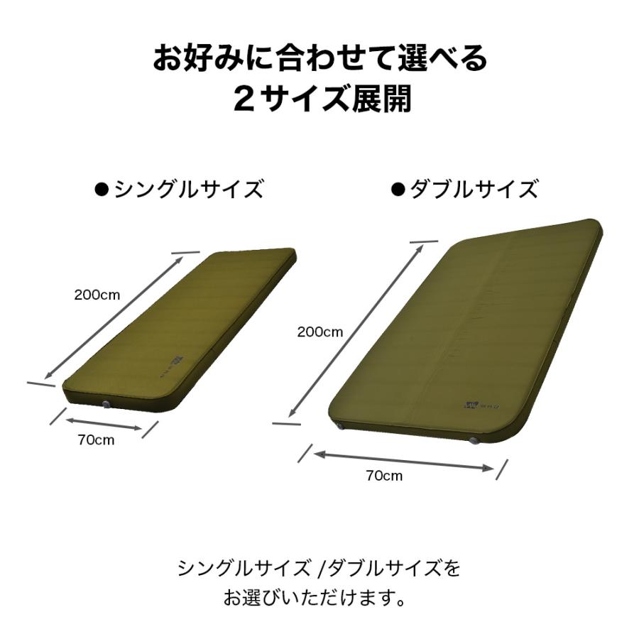 WAQ RELAXING CAMP MAT (ダブルサイズ) 【一年保証】厚み10cm 車中泊マット 厚手 キャンピングマット 軽量 自動膨張 高機能バルブ搭載｜waqoutdoor｜13