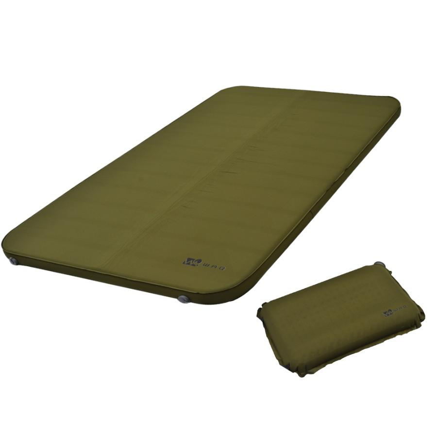 【お得なセット価格】WAQ RELAXING CAMPMAT ダブルサイズ 厚さ10cm マットピローセット キャンプ用ピロー 自動膨張式 連結 インフレータブル 車中泊マット｜waqoutdoor｜14