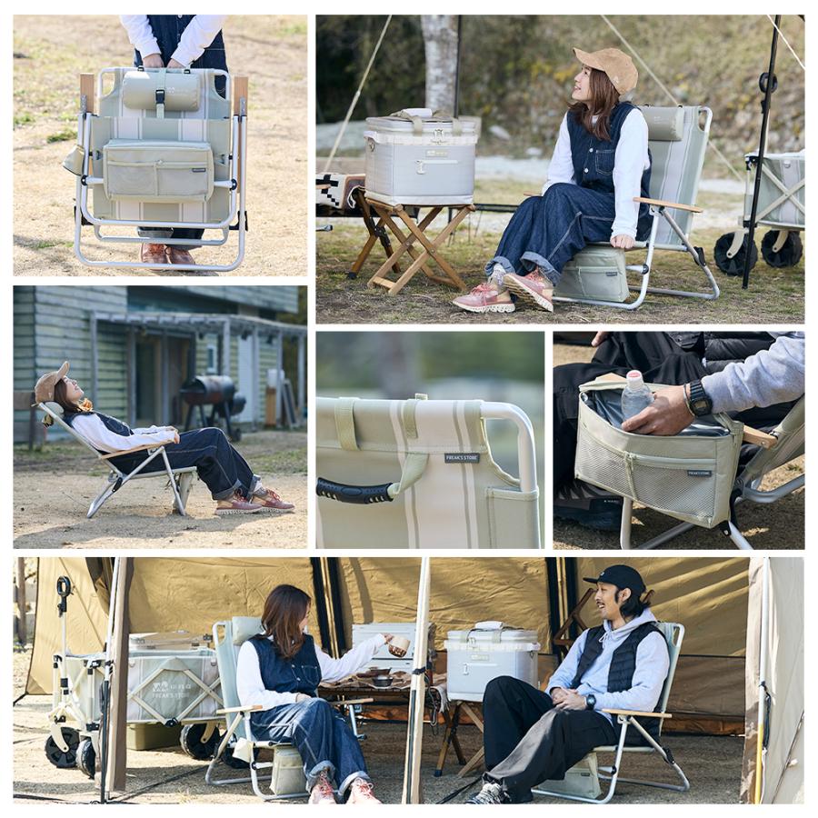 【WAQ x FREAK'S STOREコラボ】WAQ Reclining Low Chair -Limited Color- リクライニングローチェア WAQ-RLC1 折りたたみチェア｜waqoutdoor｜09