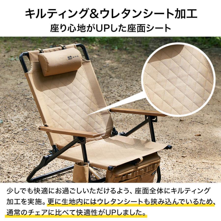 WAQ Reclining Low Chair リクライニングローチェア WAQ-RLC1 折りたたみチェア リクライニングチェア｜waqoutdoor｜12