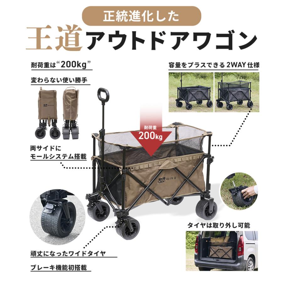 【限定色】WAQ キャリーカート ホワイト 取扱説明書付き 楽天市場】【ポイント10倍！9/24 01:59まで】 WAQ アウトドア