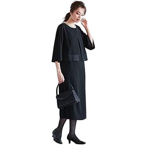 クリアランス最安価格 Nissen ニッセン 喪服 礼服 フォーマル ワンピース 前開き アンサンブル風 七分袖 春 夏 秋 接触冷感 ブラック 4l クリアランス販売品 Ssl Daikyogo Or Jp