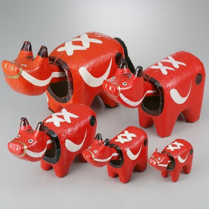 赤べこ（7寸）日本のお土産会津張子赤べこ 約 23.0×13.0×10.0 : 笑美