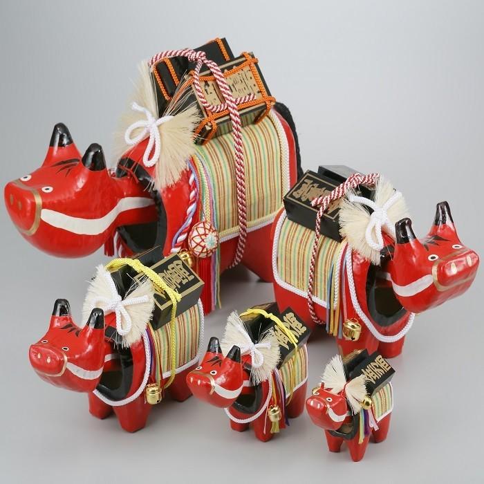 万両べこ（7寸）日本のお土産会津張子赤べこ　約　23.0×13.0×10.0（cm） |  | 01