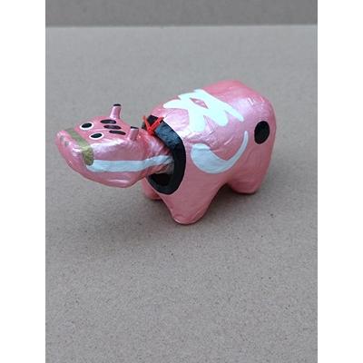 めたりっくべこ(小)　レッド　日本のお土産会津張子赤べこ　約　8.0×4.0×3.5（cm） | 