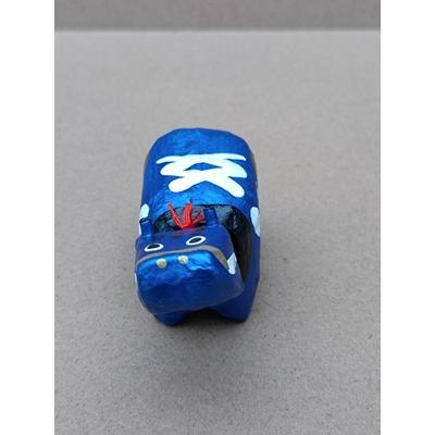 めたりっくべこ(小)　インデイゴブルー（小）　日本のお土産会津張子赤べこ　約　8.0×4.0×3.5（cm） |  | 01
