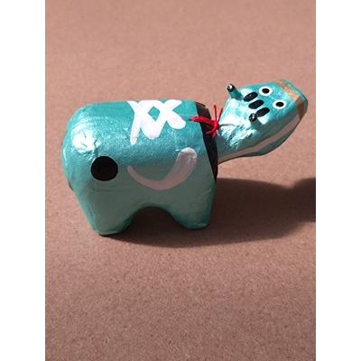 めたりっくべこ(小)　グリーン　日本のお土産会津張子赤べこ　約　8.0×4.0×3.5（cm） |  | 02