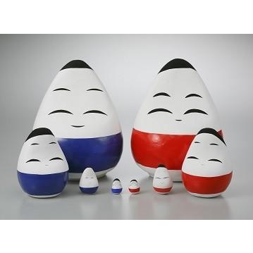 起上り小法師（大）赤 日本のお土産会津張子起き上がり小法師 : 笑美