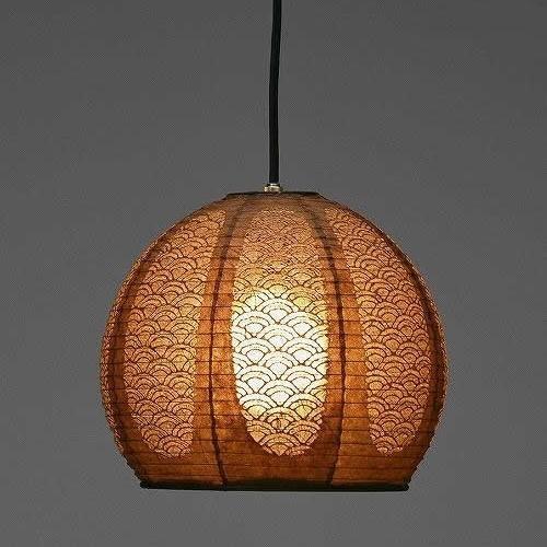 LED照明　和風 照明器具 和紙 天井 吊下げ ペンダントライト 和風 和室 おしゃれ TP-1152LED(茶)3灯式