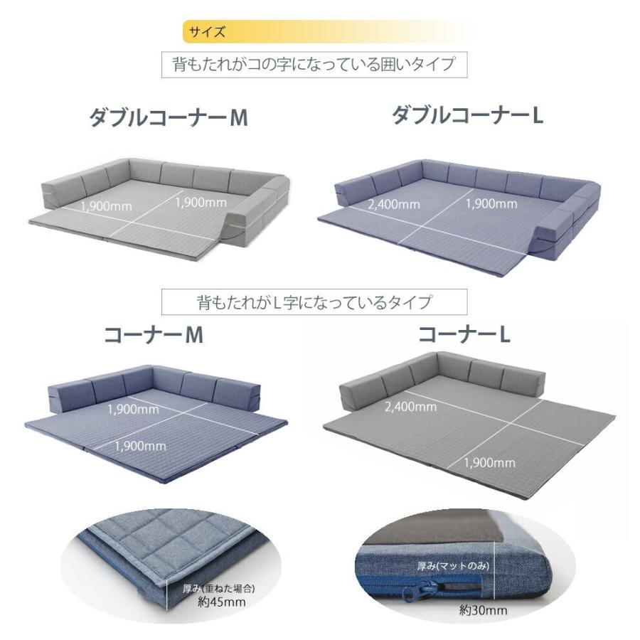 洗える 極厚 ラグマットコーナーラグマットM 190x190 ローソファー 楽天市場】ラグマット 洗える コーナークッションセット Mサイズ