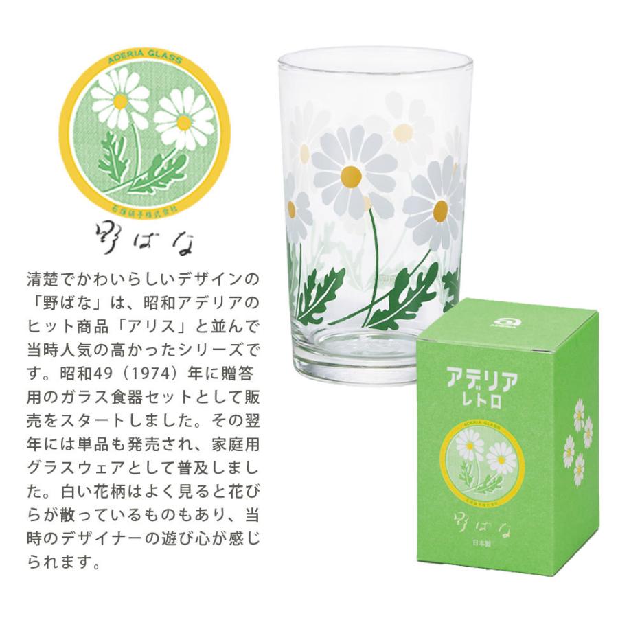 アデリア レトロ グラス 中コップ8 200ml おしゃれ カラフル ガラス