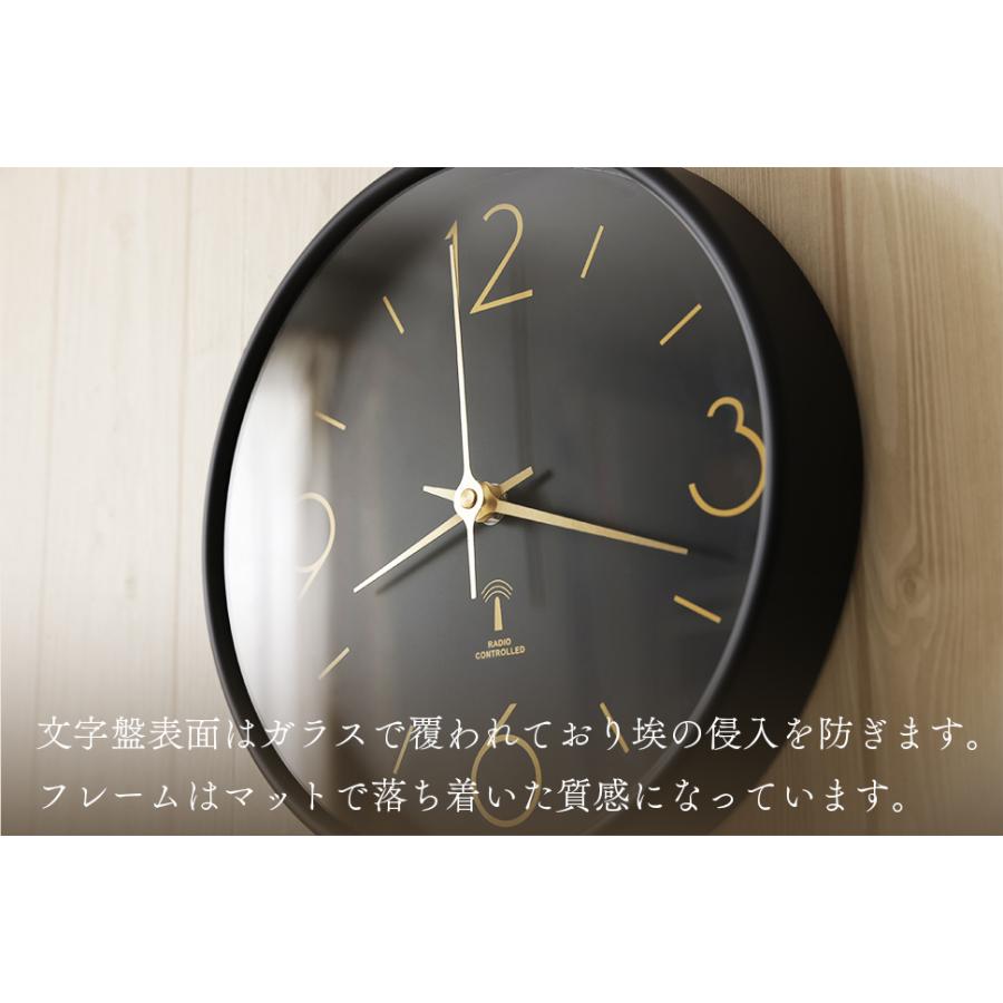 不二貿易（Fuji Boeki） 掛け時計 掛時計 電波式 時計 アリオス Φ25
