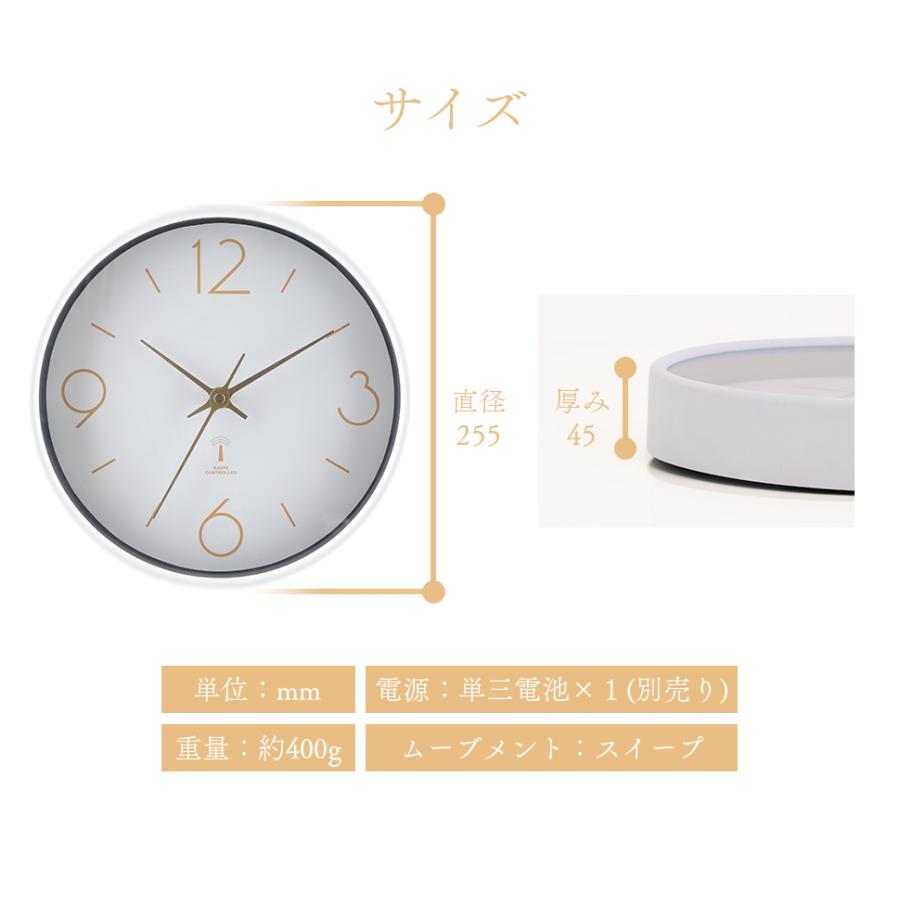 不二貿易（Fuji Boeki） 掛け時計 掛時計 電波式 時計 アリオス Φ25