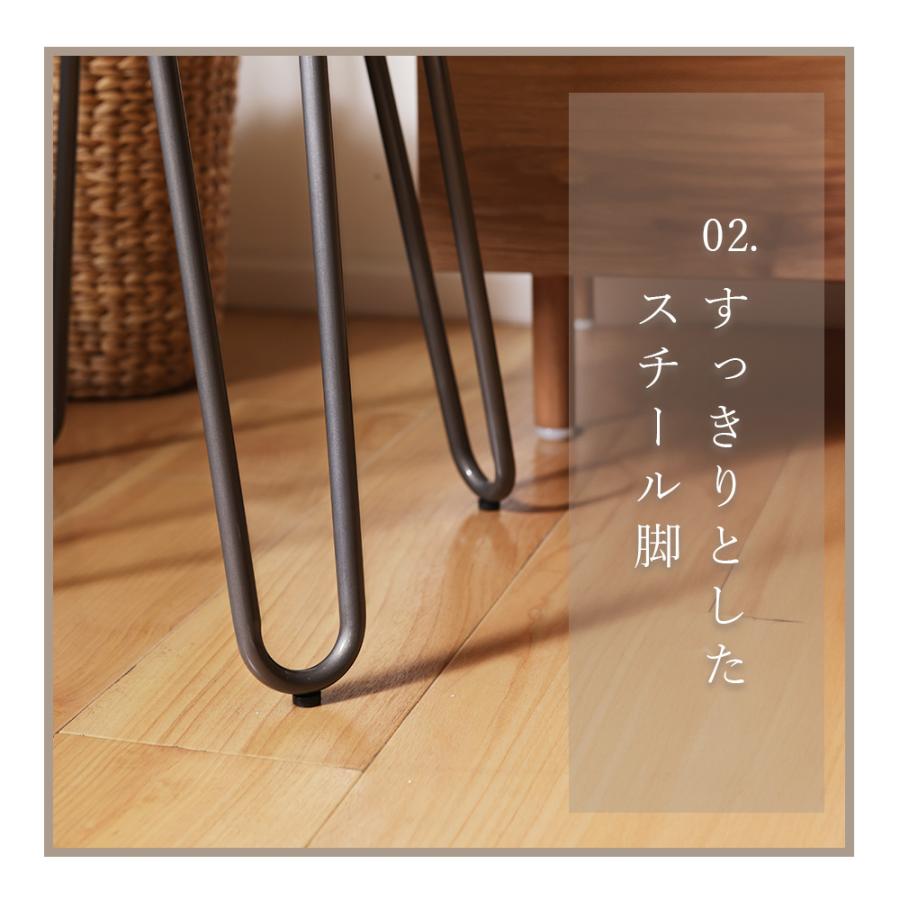 1290スツール 完成品 ヴィンテージ 木製 無垢材 エルム材 木目 天然木