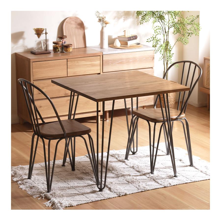 1290テーブル 2人掛け ヴィンテージテーブル 無垢材 エルム材 木目