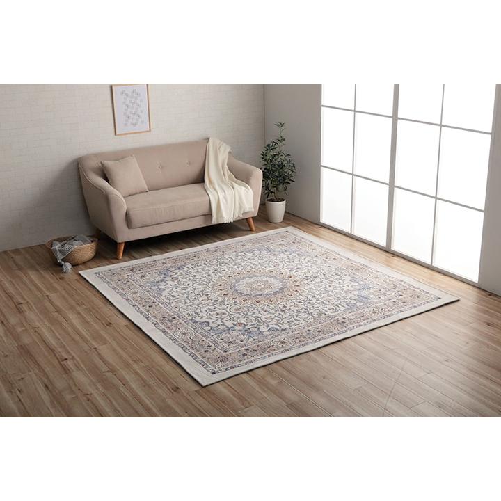 シンフォニー ラグ 130×185cm ジャガード織 メダリオン柄 カーペット