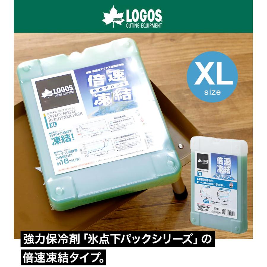 氷点下パック 保冷剤 ロゴス LOGOS アウトドア クーラーボックス XL 倍速凍結 大型 GT−16℃ キャンプ｜waraku-neiro｜02