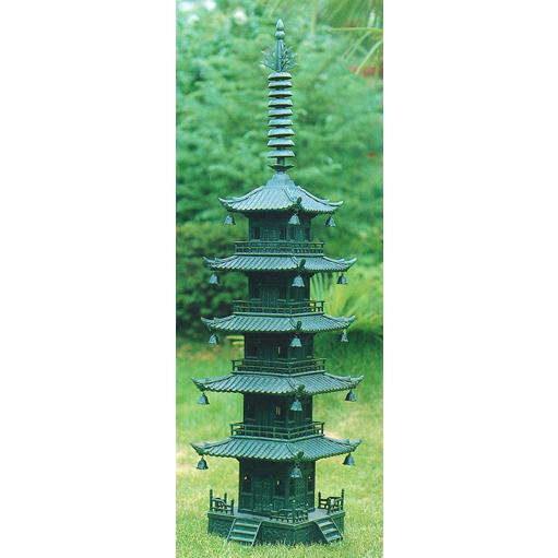 庭園置物□ 五重塔 尺5寸 □青銅(ブロンズ)製 【高岡銅器】 : 和楽 