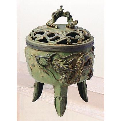 香炉 香立て｜香炉　龍文｜名取川雅司作　銅製　桐箱入【高岡銅器　置物】