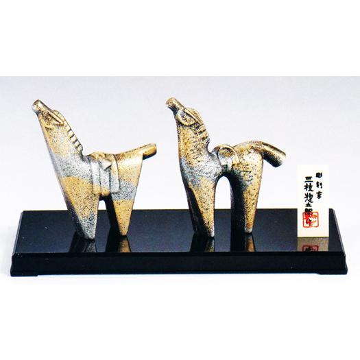 干支置物 午年 馬 置物｜ 朋友 ｜三枝惣太郎作 鋳鉄製 【高岡銅器 置物 