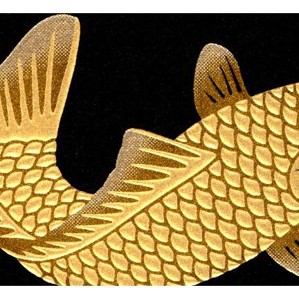 メール便発送可｜金沢□金蒔絵シール□鯉（A) : 和楽雑貨 - 通販