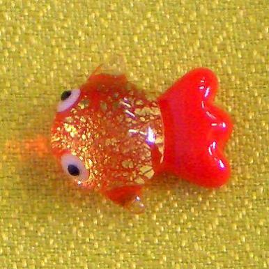 郵便発送可｜開運金運向上【 子金魚 】【ガラス製 金沢金箔入り 】財布 