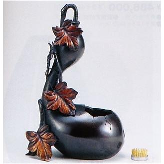 花器 花瓶｜兵丹（ひょうたん）型花入(剣山付）｜昇作 青銅(ブロンズ  