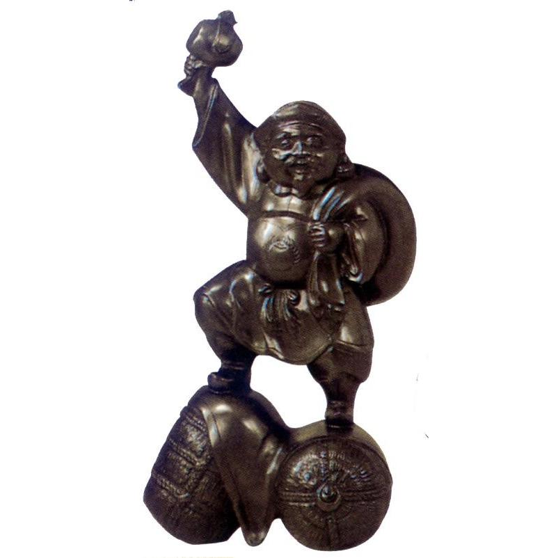 仏像　七福神｜　尺７寸　大黒　｜瑞峰作　青銅（ブロンズ）製【高岡銅器　置物】