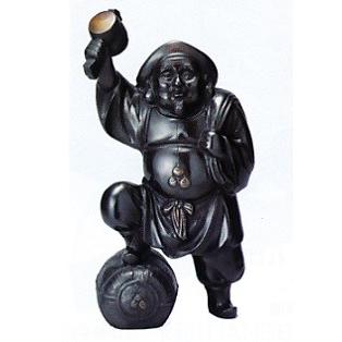 高岡銅器 七福神 大黒 高岡銅器 村田宏作 七福神 俵上大黒銅像 置物 大黒天 重量5.78kg