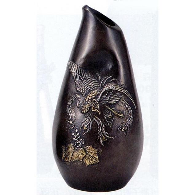 花器　花瓶｜花器　桐鳳凰｜大森孝志作　青銅(ブロンズ)製　桐箱入り【高岡銅器　置物】