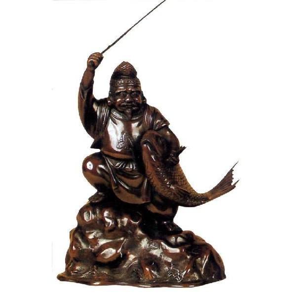 ｜尺３寸　恵比寿｜昇作　青銅（ブロンズ）製【高岡銅器　置物】151-04