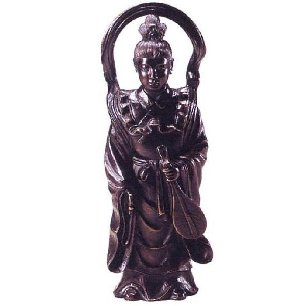 ｜弁財天｜高村泰正作　銅製　証付　【高岡銅器　置物】