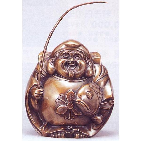 ｜招福七福神　恵比寿｜青銅(ブロンズ）製　紙箱入　【高岡銅器　置物】