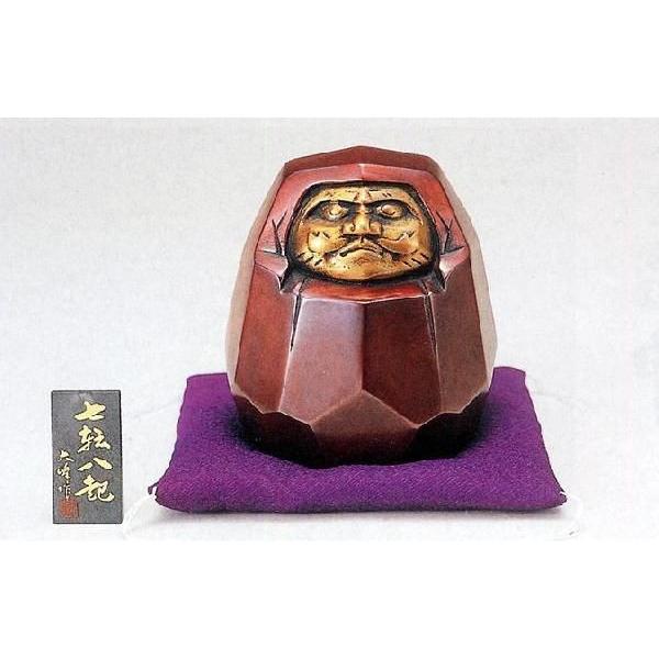 ｜達磨六心　七転八起｜大峰作　青銅(ブロンズ）製　紙箱入　布団付