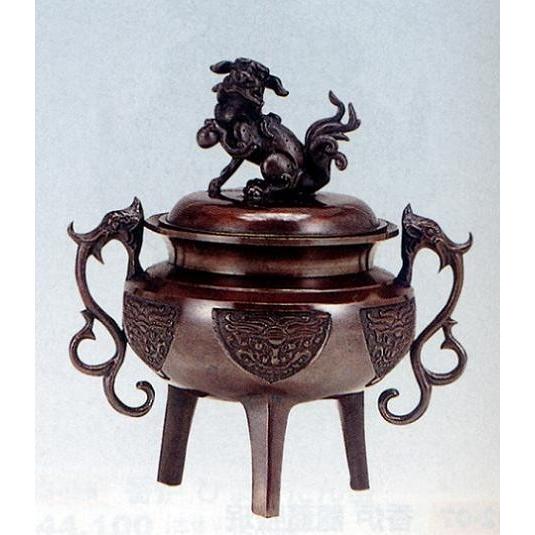 高岡銅器 香炉 鳳寿獅子蓋香炉の通販 - お香専門店香源