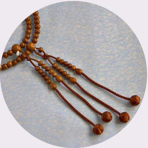 真言宗本式数珠*本連(振分）念珠｜正梅（しょううめ）尺二｜利久梵天