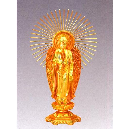 阿弥陀如来御西 本金メッキ 仏像セット 【公式通販】