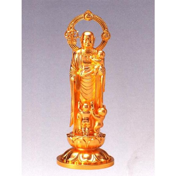 Amazon｜仏像 地蔵菩薩 10.5cm(青銅色) 3号PC厨子入り＿『安産祈願